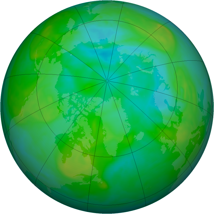 Arctic ozone map for 10 August 2006